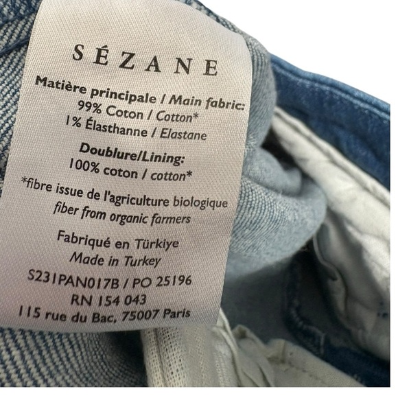 Sezane Dan Denim Wide Straight Leg Trouser Pants Size 34 US 2 - Picture 10 of 10